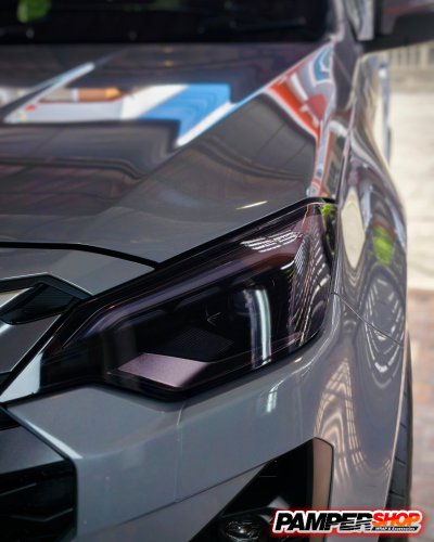 Isuzu Dmax 2025 ป้ายแดง หุ้มฟิล์มไฟหน้า สีดำอ่อน สโม๊ก