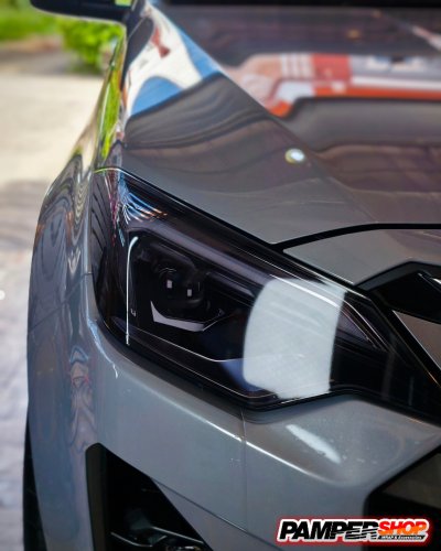 Isuzu Dmax 2025 ป้ายแดง หุ้มฟิล์มไฟหน้า สีดำอ่อน สโม๊ก