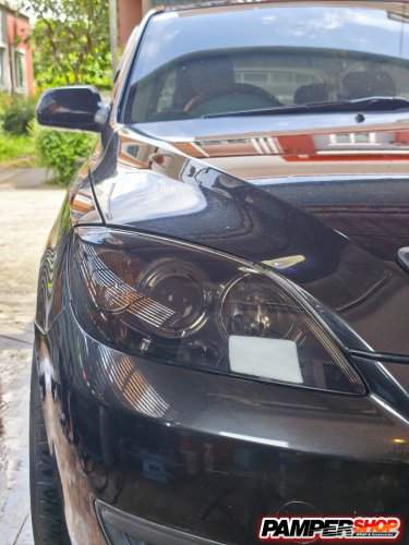 Mazda 3 สีดำ ขัดไฟ+หุ้มฟิล์ม TPH ดำอ่อน