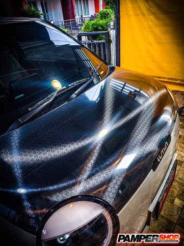 Lumin หุ้มสติ๊กเกอร์เคฟล่า ฝาหน้า รังผึ้งเงา (เกรด PET)