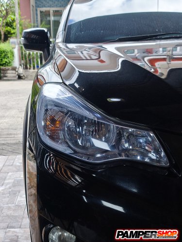 Subaru XV ขัดไฟหน้า + หุ้มฟิล์มไฟ TPH สีฟ้าอ่อน Hybrid + เปลี่ยนหลอดไฟหน้า LED T120