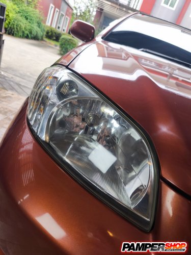 Toyo Vios gen 1 ขัดไฟ+หุ้มฟิล์ม TPU ใส