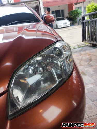 Toyo Vios gen 1 ขัดไฟ+หุ้มฟิล์ม TPU ใส