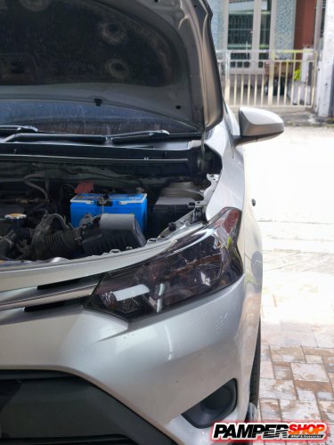 Toyota Vios gen 3 ขัดไฟหน้า+หุ้มฟิล์มไฟ PVC สีดำอ่อน smoke