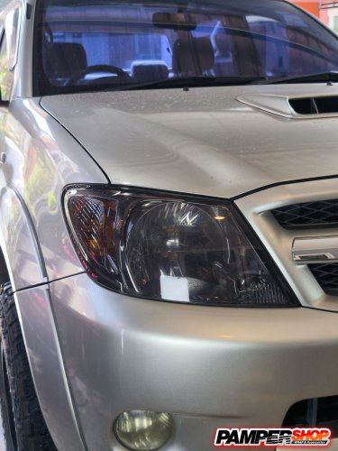 ขัดไฟหน้า+หุ้มฟิล์ม ( เกรด TPH ) สีดำอ่อน สโม๊ก