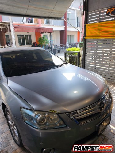 toyota camry หุ้มสติ๊กเกอร์ ฝาหน้า สีบรอนซ์เงิน PET Liquid Silver