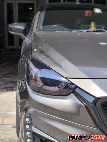 ขัดไฟหน้า+หุ้มฟิล์ม ( เกรด PVC ) สีดำเข้ม