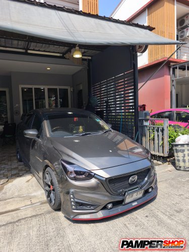 ขัดไฟหน้า+หุ้มฟิล์ม ( เกรด PVC ) สีดำเข้ม