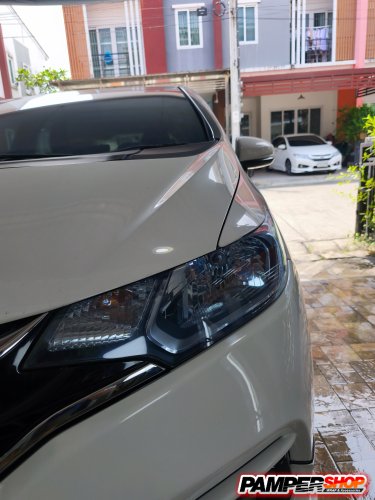 ขัดไฟหน้า+หุ้มฟิล์ม ( เกรด PVC ) สีฟ้าไฮบริด