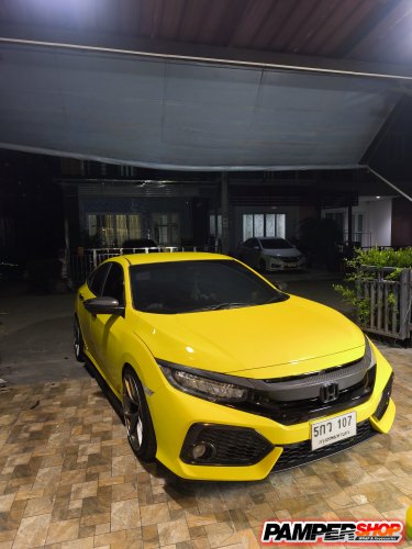 Honda Civic FC หุ้มสติ๊กเกอร์เคฟล่า 4D กระจังหน้า