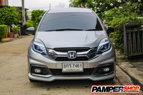 Honda Mobilio ขัดไฟหน้า + หุ้มฟิล์มไฟ สีฟ้าไฮบริด เกรด TPH 3 ปี